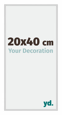Miami Aluminium Fotolijst 20x40cm Zilver Mat Voorzijde Maat | Yourdecoration.nl
