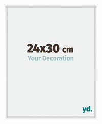 Miami Aluminium Fotolijst 24x30cm Zilver Mat Voorzijde Maat | Yourdecoration.nl