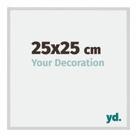 Miami Aluminium Fotolijst 25x25cm Zilver Mat Voorzijde Maat | Yourdecoration.nl