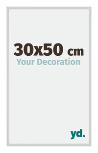 Miami Aluminium Fotolijst 30x50cm Zilver Mat Voorzijde Maat | Yourdecoration.nl