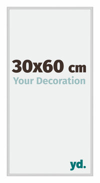 Miami Aluminium Fotolijst 30x60cm Zilver Mat Voorzijde Maat | Yourdecoration.nl