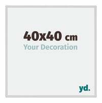 Miami Aluminium Fotolijst 40x40cm Zilver Mat Voorzijde Maat | Yourdecoration.nl