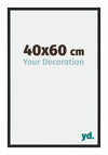 Miami Aluminium Fotolijst 40x60cm Zwart Hoogglans Voorzijde Maat | Yourdecoration.nl