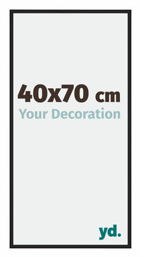 Miami Aluminium Fotolijst 40x70cm Zwart Hoogglans Voorzijde Maat | Yourdecoration.nl