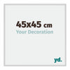 Miami Aluminium Fotolijst 45x45cm Zilver Mat Voorzijde Maat | Yourdecoration.nl