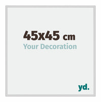 Miami Aluminium Fotolijst 45x45cm Zilver Mat Voorzijde Maat | Yourdecoration.nl