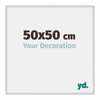 Miami Aluminium Fotolijst 50x50cm Zilver Mat Voorzijde Maat | Yourdecoration.nl