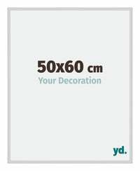 Miami Aluminium Fotolijst 50x60cm Zilver Mat Voorzijde Maat | Yourdecoration.nl