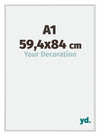 Miami Aluminium Fotolijst 59 4x84cm A1 Zilver Mat Voorzijde Maat | Yourdecoration.nl