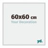 Miami Aluminium Fotolijst 60x60cm Zilver Mat Voorzijde Maat | Yourdecoration.nl