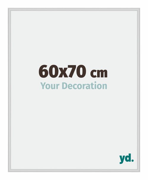 Miami Aluminium Fotolijst 60x70cm Zilver Mat Voorzijde Maat | Yourdecoration.nl