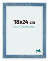 Mura MDF Fotolijst 18x24cm Helder Blauw Geveegd Voorzijde Maat | Yourdecoration.nl