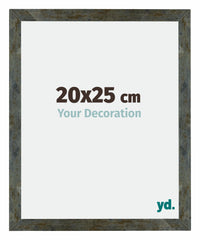 Mura MDF Fotolijst 20x25cm Blauw Goud Gemeleerd Voorzijde Maat | Yourdecoration.nl