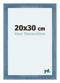 Mura MDF Fotolijst 20x30cm Helder Blauw Geveegd Voorzijde Maat | Yourdecoration.nl