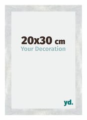 Mura MDF Fotolijst 20x30cm Zilver Glanzend Vintage Voorzijde Maat | Yourdecoration.nl