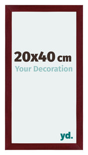 Mura MDF Fotolijst 20x40cm Wijnrood Geveegd Voorzijde Maat | Yourdecoration.nl