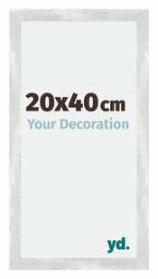 Mura MDF Fotolijst 20x40cm Zilver Glanzend Vintage Voorzijde Maat | Yourdecoration.nl