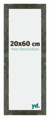 Mura MDF Fotolijst 20x60cm Blauw Goud Gemeleerd Voorzijde Maat | Yourdecoration.nl