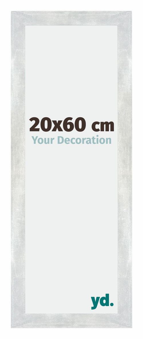 Mura MDF Fotolijst 20x60cm Zilver Mat Voorzijde Maat | Yourdecoration.nl