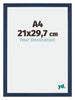 Mura MDF Fotolijst 21x29,7cm A4 Donkerblauw Geveegd Voorzijde Maat | Yourdecoration.nl