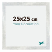 Mura MDF Fotolijst 25x25cm Zilver Glanzend Vintage Voorzijde Maat | Yourdecoration.nl