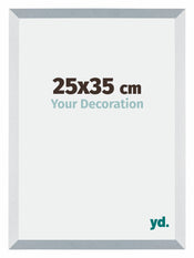 Mura MDF Fotolijst 25x35cm Aluminium Geborsteld Voorzijde Maat | Yourdecoration.nl