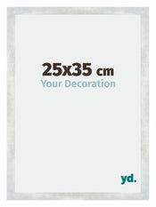 Mura MDF Fotolijst 25x35cm Zilver Glanzend Vintage Voorzijde Maat | Yourdecoration.nl