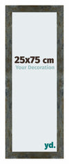 Mura MDF Fotolijst 25x75cm Blauw Goud Gemeleerd Voorzijde Maat | Yourdecoration.nl