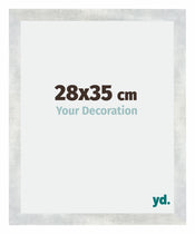 Mura MDF Fotolijst 28x35cm Zilver Glanzend Vintage Voorzijde Maat | Yourdecoration.nl