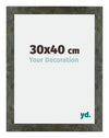 Mura MDF Fotolijst 30x40cm Blauw Goud Gemeleerd Voorzijde Maat | Yourdecoration.nl