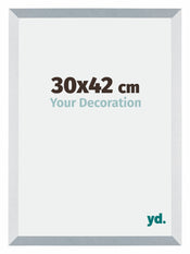 Mura MDF Fotolijst 30x42cm Aluminium Geborsteld Voorzijde Maat | Yourdecoration.nl