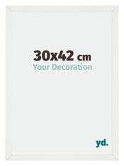 Mura MDF Fotolijst 30x42cm Wit Geveegd Voorzijde Maat | Yourdecoration.nl