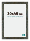 Mura MDF Fotolijst 30x45cm Blauw Goud Gemeleerd Voorzijde Maat | Yourdecoration.nl
