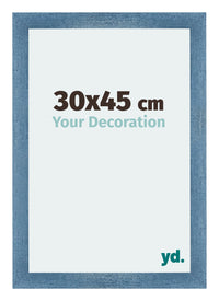 Mura MDF Fotolijst 30x45cm Helder Blauw Geveegd Voorzijde Maat | Yourdecoration.nl