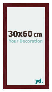 Mura MDF Fotolijst 30x60cm Wijnrood Geveegd Voorzijde Maat | Yourdecoration.nl