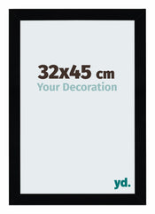 Mura MDF Fotolijst 32x45cm Zwart Hoogglans Voorzijde Maat | Yourdecoration.nl