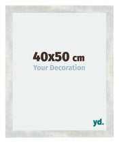 Mura MDF Fotolijst 40x50cm Zilver Glanzend Vintage Voorzijde Maat | Yourdecoration.nl
