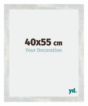 Mura MDF Fotolijst 40x55cm Zilver Glanzend Vintage Voorzijde Maat | Yourdecoration.nl