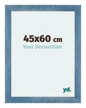 Mura MDF Fotolijst 45x60cm Helder Blauw Geveegd Voorzijde Maat | Yourdecoration.nl