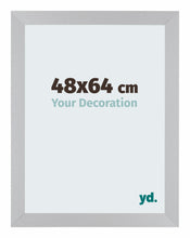 Mura MDF Fotolijst 48x64cm Mat Zilver Voorzijde Maat | Yourdecoration.nl