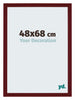 Mura MDF Fotolijst 48x68cm Wijnrood Geveegd Voorzijde Maat | Yourdecoration.nl