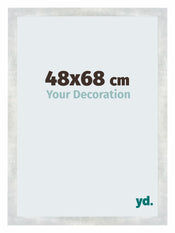 Mura MDF Fotolijst 48x68cm Zilver Glanzend Vintage Voorzijde Maat | Yourdecoration.nl
