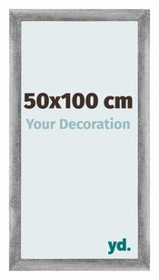 Mura MDF Fotokader 50x100cm Grijs Geveegd Voorzijde Maat | Yourdecoration.nl