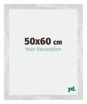 Mura MDF Fotolijst 50x60cm Zilver Glanzend Vintage Voorzijde Maat | Yourdecoration.nl
