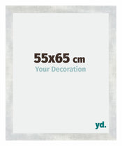 Mura MDF Fotolijst 55x65cm Zilver Glanzend Vintage Voorzijde Maat | Yourdecoration.nl