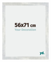 Mura MDF Fotolijst 56x71cm Zilver Glanzend Vintage Voorzijde Maat | Yourdecoration.nl