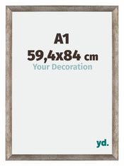 Mura MDF Fotolijst 59 4x84cm A1 Metaal Vintage Voorzijde Maat | Yourdecoration.nl