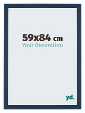 Mura MDF Fotolijst 59x84cm Donkerblauw Geveegd Voorzijde Maat | Yourdecoration.nl