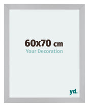 Mura MDF Fotolijst 60x70cm Zilver Mat Voorzijde Maat | Yourdecoration.nl