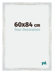 Mura MDF Fotolijst 60x84cm Zilver Glanzend Vintage Voorzijde Maat | Yourdecoration.nl